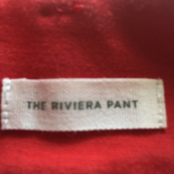 Ann Taylor Loft The Riviera Pant "Julie" Dark Red Crop Straight Leg Size 8 - Picture 3 of 5